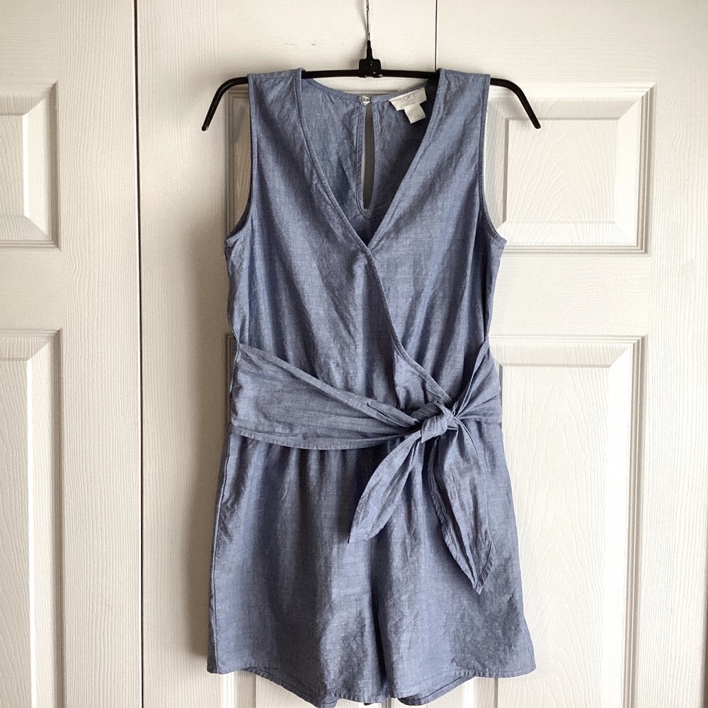 Loft Blue Chambray Romper XS